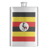 Flagge Ugandas Flachmann (Vorderseite)