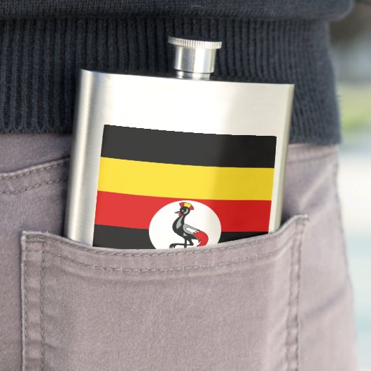 Flagge Ugandas Flachmann (Beispiel)