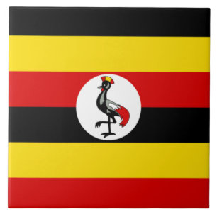 Flagge Ugandas Fliese