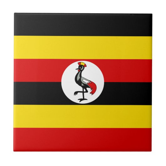 Flagge Ugandas Fliese (Vorderseite)