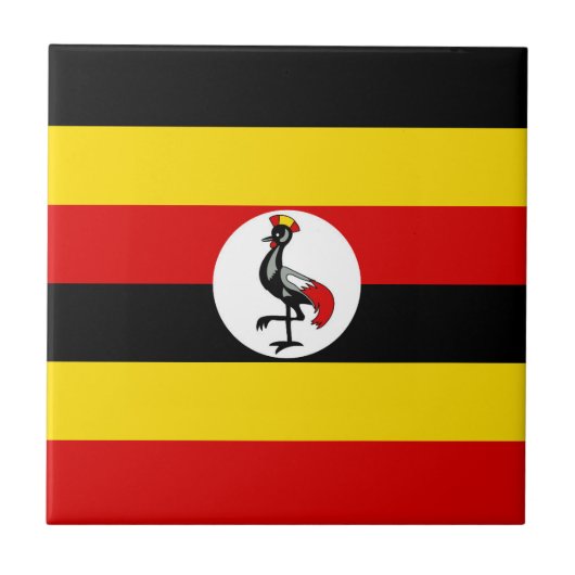 Flagge Ugandas Fliese (Vorderseite)