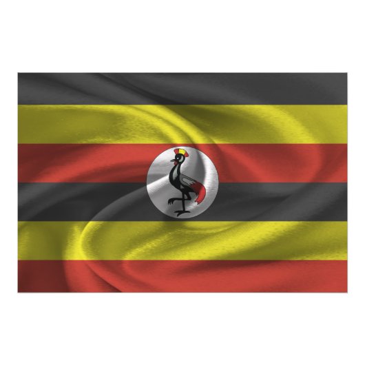 Flagge Ugandas Fotodruck (Vorne)