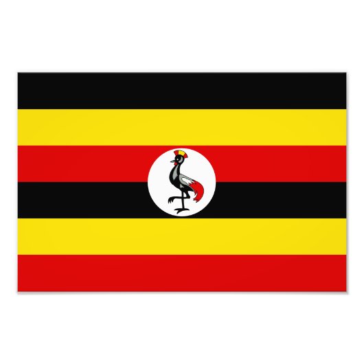 Flagge Ugandas Fotodruck (Vorne)