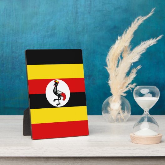 Flagge Ugandas Fotoplatte (Seite)