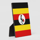 Flagge Ugandas Fotoplatte (Seite)