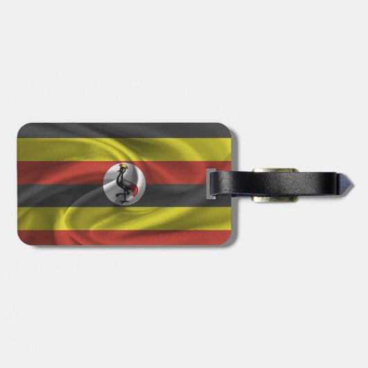 Flagge Ugandas Gepäckanhänger (Rückseite horizontal)