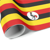 Flagge Ugandas Geschenkpapier (Rolleneckpunkt)