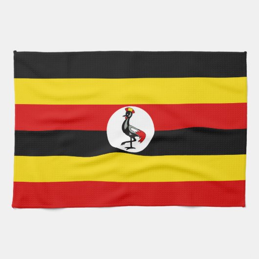 Flagge Ugandas Geschirrtuch (Horizontal)