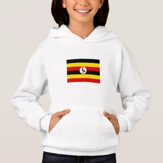 Flagge Ugandas Hoodie (Vorderseite)