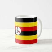 Flagge Ugandas Kaffeetasse (VorderseiteRechts)