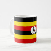 Flagge Ugandas Kaffeetasse (Vorderseite Links)