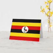 Flagge Ugandas Karte (Gelbe Blume)
