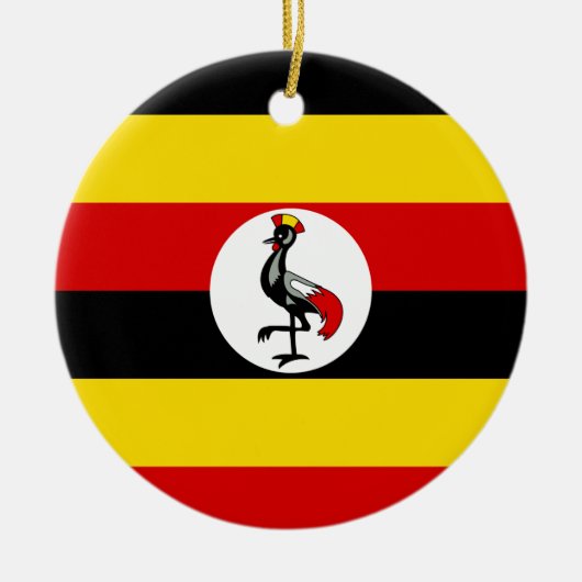 Flagge Ugandas Keramik Ornament (Vorne)