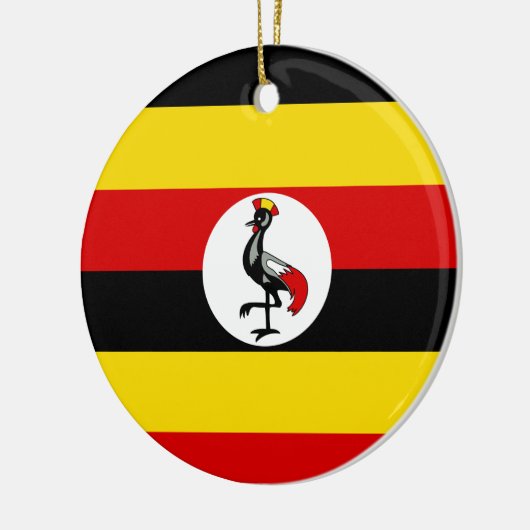 Flagge Ugandas Keramik Ornament (Links)