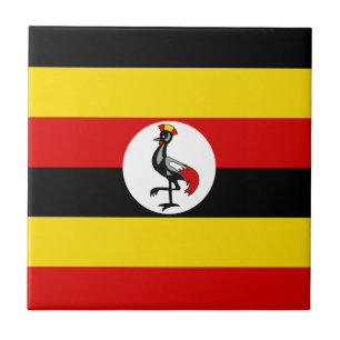 Flagge Ugandas Keramik Tile Fliese