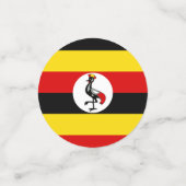 Flagge Ugandas Konfetti (Klein Vorderseite)