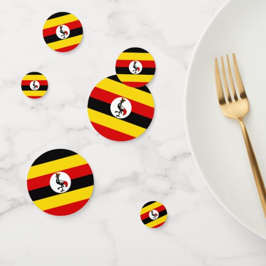 Flagge Ugandas Konfetti (Gruppe)