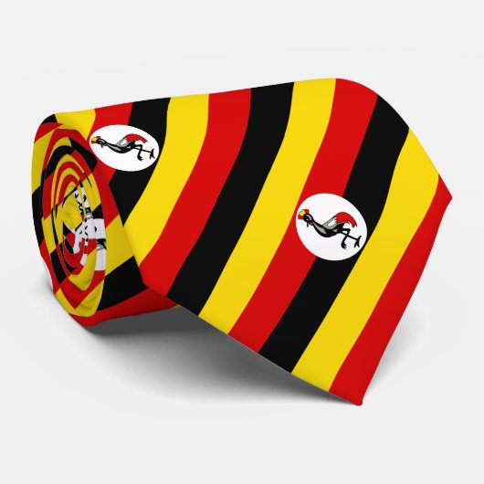 Flagge Ugandas Krawatte (Gerollt)