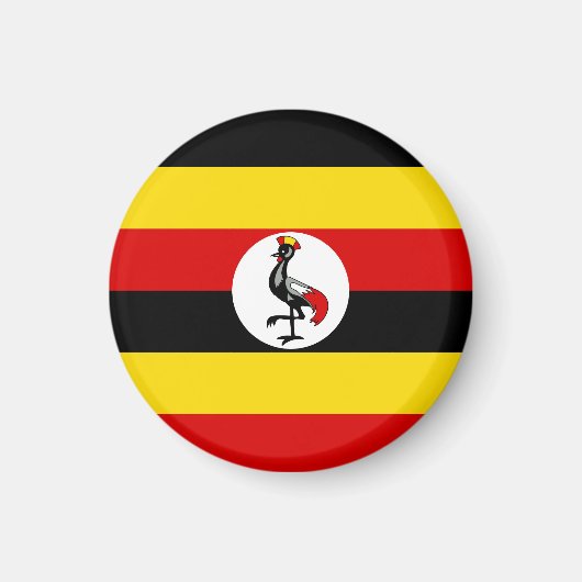 Flagge Ugandas Magnet (Vorne)