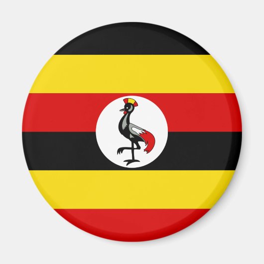 Flagge Ugandas Magnet (Vorne)