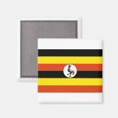 Flagge Ugandas Magnet (Vorderseite/Rückseite)