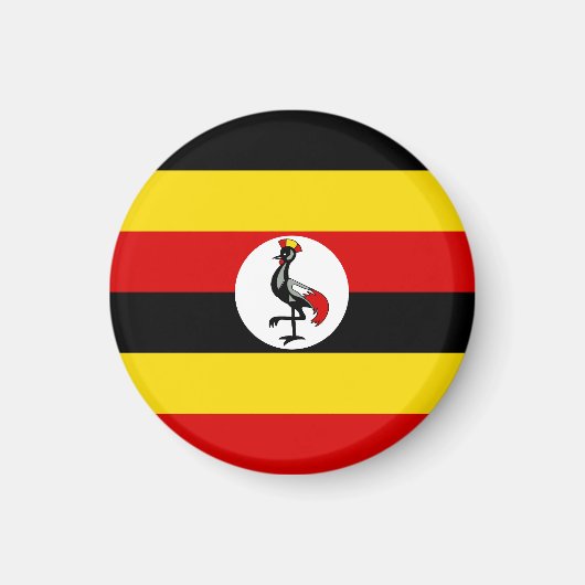 Flagge Ugandas Magnet (Vorne)