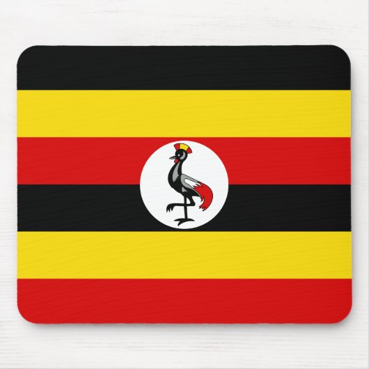 Flagge Ugandas Mousepad (Vorne)