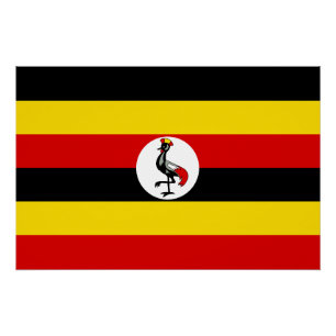 Flagge Ugandas Poster