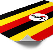 Flagge Ugandas Poster (Ecke)