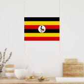 Flagge Ugandas Poster (Küche)