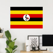Flagge Ugandas Poster (Heimbüro)
