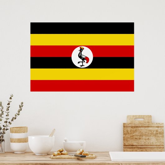 Flagge Ugandas Poster (Küche)
