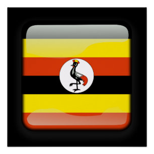 Flagge Ugandas Poster