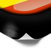 Flagge Ugandas Poster (Ecke)