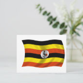 Flagge Ugandas Postkarte (Stehend Vorderseite)