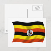 Flagge Ugandas Postkarte (Vorne/Hinten)