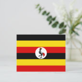 Flagge Ugandas Postkarte (Stehend Vorderseite)