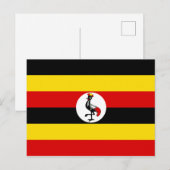 Flagge Ugandas Postkarte (Vorne/Hinten)