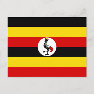 Flagge Ugandas Postkarte