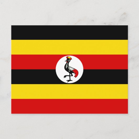 Flagge Ugandas Postkarte (Vorderseite)