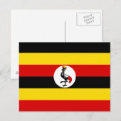 Flagge Ugandas Postkarte (Vorne/Hinten)