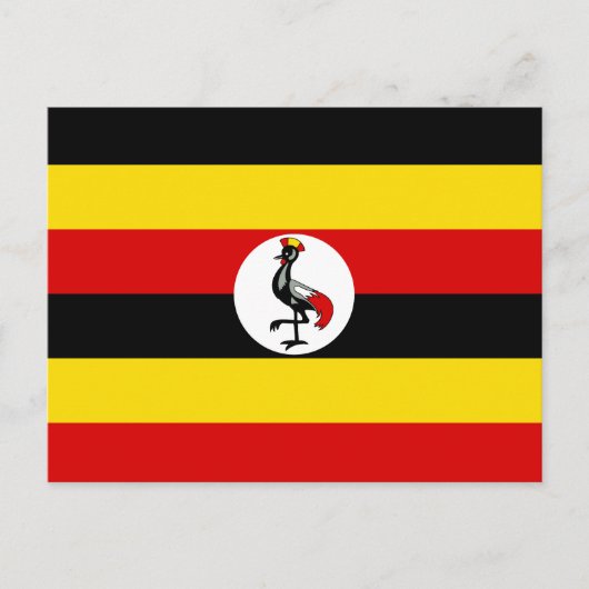 Flagge Ugandas Postkarte (Vorderseite)