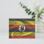 Flagge Ugandas Postkarte (Stehend Vorderseite)