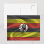 Flagge Ugandas Postkarte (Vorne/Hinten)