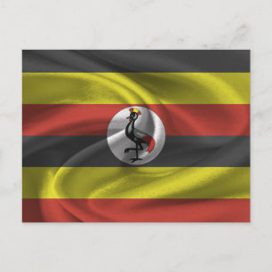 Flagge Ugandas Postkarte