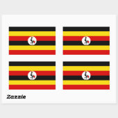 Flagge Ugandas Rechteckiger Aufkleber (Blatt)