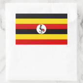 Flagge Ugandas Rechteckiger Aufkleber (Tasche)