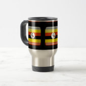 Flagge Ugandas Reisebecher (Vorderseite Links)
