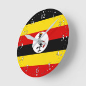 Flagge Ugandas Runde Wanduhr (Winkel)