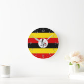 Flagge Ugandas Runde Wanduhr (Zuhause)